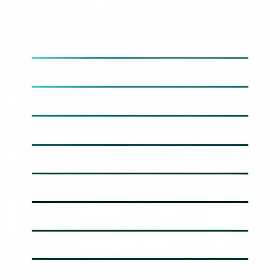 Sieben Lichtlinien unterschiedlicher Laenge wie eine Textseite