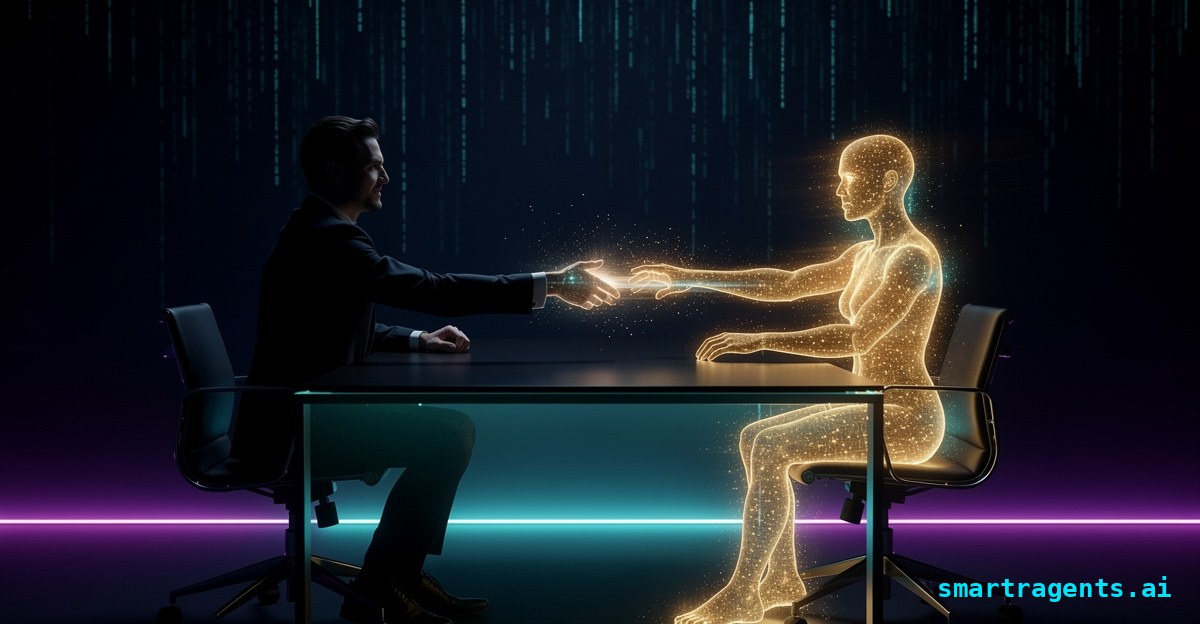 Personal remote consulting: Google AI Professional discusses AI agent setup with an SMB client via video call