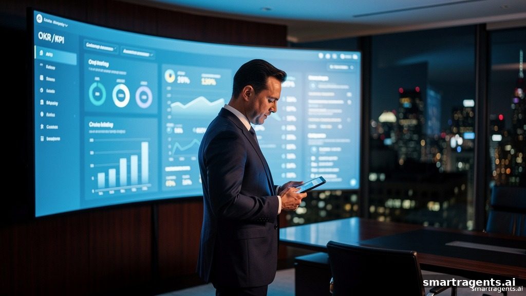 SmarterCEO bei der Strategieplanung mit KPI-Dashboard