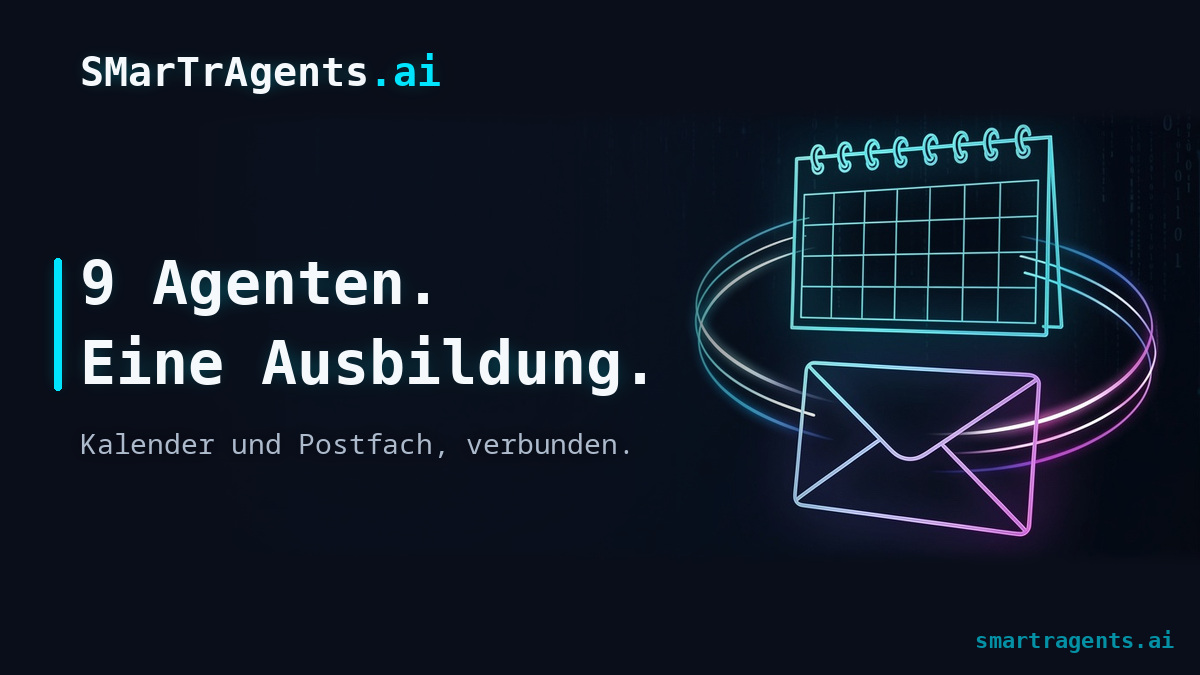 Neun Agentensymbole erhalten aus einem gemeinsamen Ausbildungskern sieben Grundlagen und je eine Fachausbildung, daneben ein Kundenprofil als Karteikarte